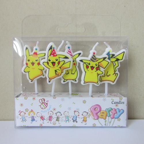 Geburtstagskerzen Set Pokmon Pikachu 5 Stk. Pokemon Kerze Geburtstags Kuchen Cake Torte