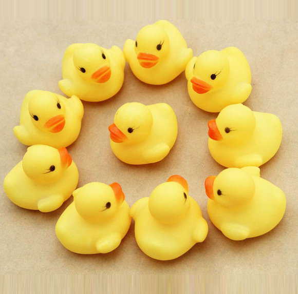 12x Quietsche Bade Ente Badeente Quietscheente Gummiente Entchen Kinder Baby Spielzeug Bad