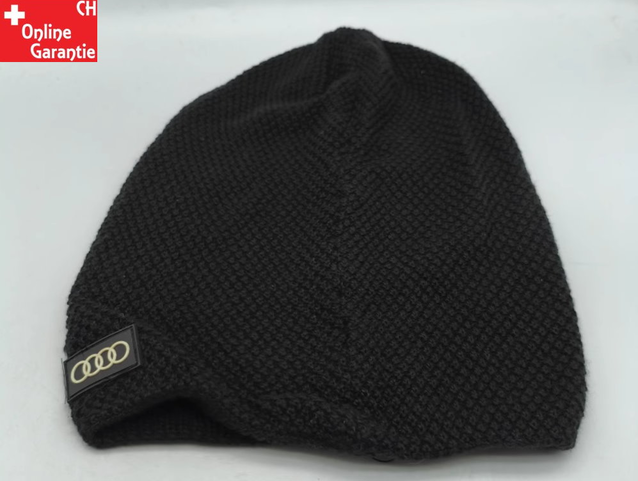 Audi Mtze Beanie Kappe Wintermtze Schwarz