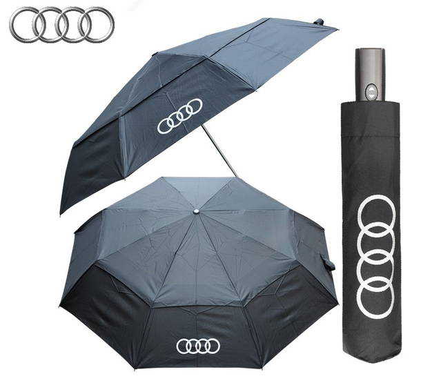 Audi Regenschirm Taschenschirm Fan Fanartikel Accessoir fr Auto