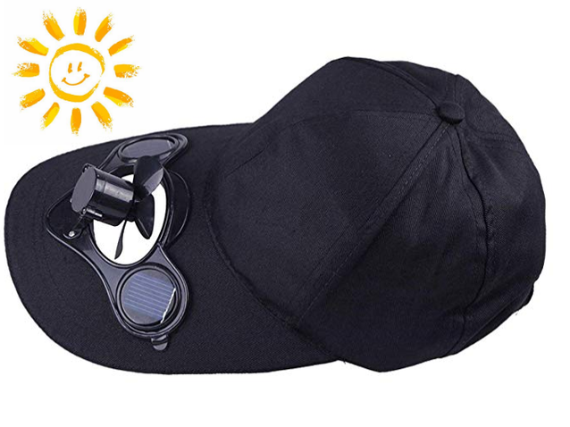 Baseball Cap Solar Mtze Kappe integriertem Ventilator Sommer Gadget Fan Khlung Kleidung Openair Camping Ferien Sonne Solarbetrieben