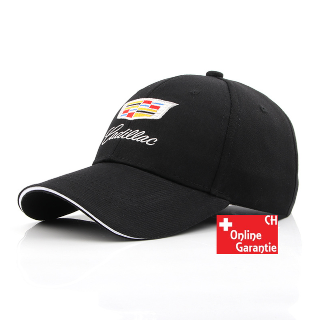 Cadillac Mtze Kappe Schwarz Weiss Auto Fanartikel Fan Cap Wappen Accessoire