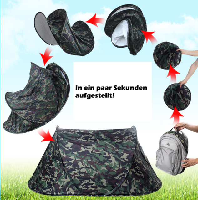 Camouflage Militr Zelt Pop-Up Wurfzelt Tarn Zlt Camping Openair Outdoor Jagd kleines Packmass