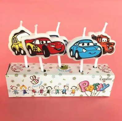 Cars Lightning McQueen Kerzen Geburtstagskerzen Kuchen Cake Deko Kuchendeko 5 Stck Set Kerz Kind Kinder Geburtstag Fan Auto Junge