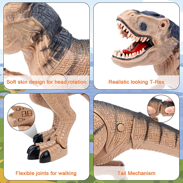 Dino T-Rex ferngesteuert Spielzeug Kinder Dinosaurier Dino Saurier Urzeit Weihnachten Geschenk Kind