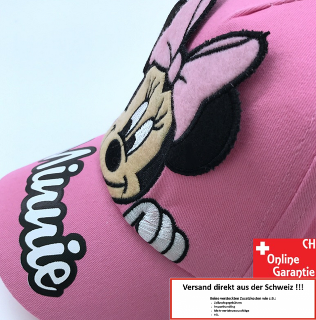 Disney Mdchen Minnie Mouse Baseball Kappe Einheitsgrsse Mdchen Girl 100 Baumwolle Pink Rosa