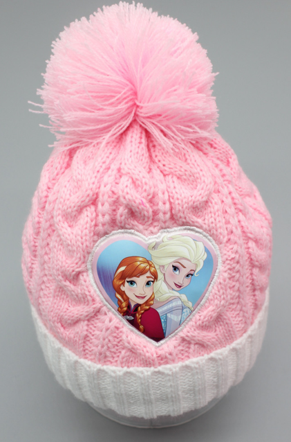 Disney Mdchen Mtze Schal und Handschuhe Set Wintermtzen fr Kinder Anna und Elsa aus Eisknigin warm bequem Bommelmtze tolle Strumpffller und Weihnachtsgeschenk fr Mdchen im Alter 2-8