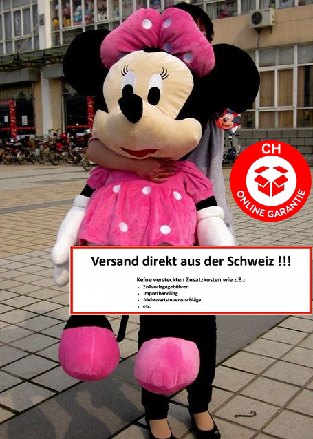 Disney Minnie Maus Plsch Tier Plsch Plschtier Plschmaus Stofftier Kuscheltier XXL 130-135cm Gross Geschenk Mdchen Pink