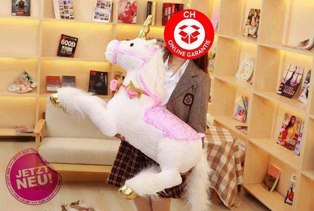 Einhorn Plsch Plschtier Kuscheltier Unicorn XXL Pink Rosa Weiss 2 Farben im Angebot Geschenk Kind Mdchen Kinderzimmer