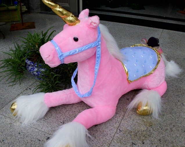 Einhorn Plschtier Plsch Pferd Geschenk Kinder Mdchen Unicorn 2 Farben Weiss Rosa Pink XXL