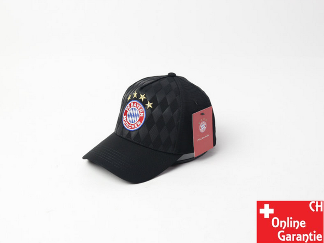 FC Bayern Mnchen Baseballcap Logo Rot Schwarz FCB Fussball Fan Cap Kappe Mtze Schweiz Schwarz