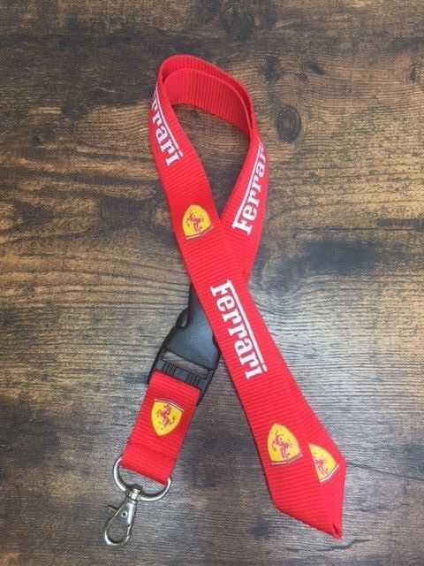 Ferrari Auto Schlsselband Schlssel Band Anhnger Schlsselanhnger Fan mit Schriftzug und Logo