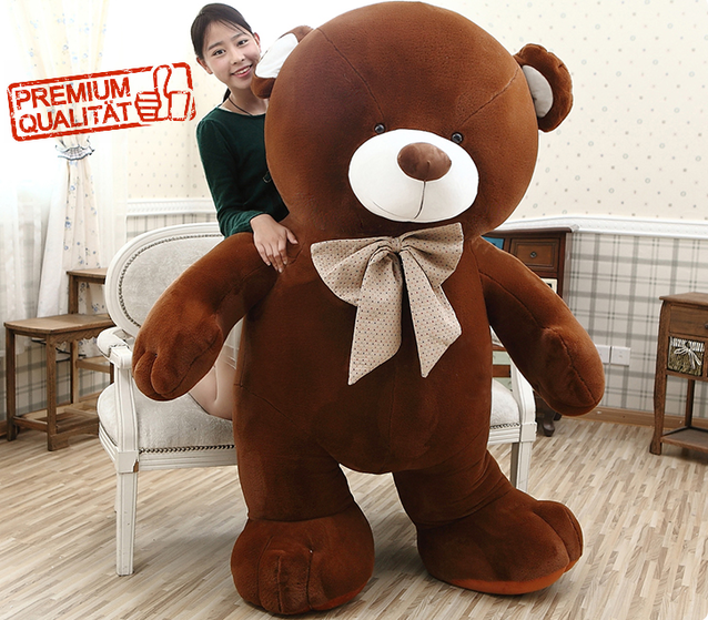 Gigantischer Teddybr XXL Plschbr Plsch Teddy Br 210cm 3 Farben Premium Brenfell Geschenk Weihnachten Kinder Freundin Neuware