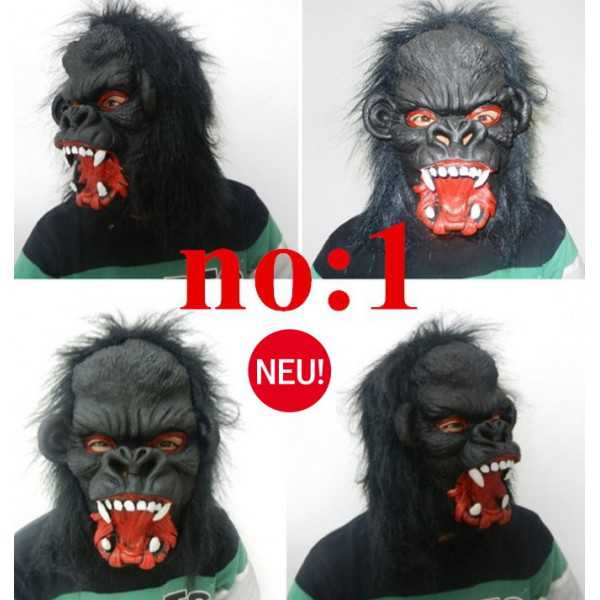 Gorilla Maske Affen Tier Maske Gorillamaske Affenmaske King Kong Tiermaske Halloween Fasnacht