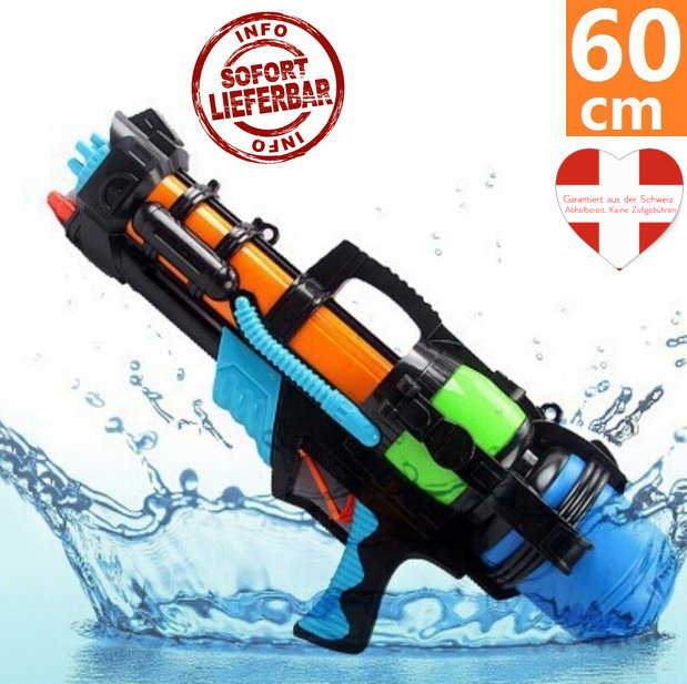 Grosses Wasser Pistole Gewehr MG Wassergewehr / Wasserpistole mit grossem 1200ml Tank / Behlter Spielzeug Kinder Sommer