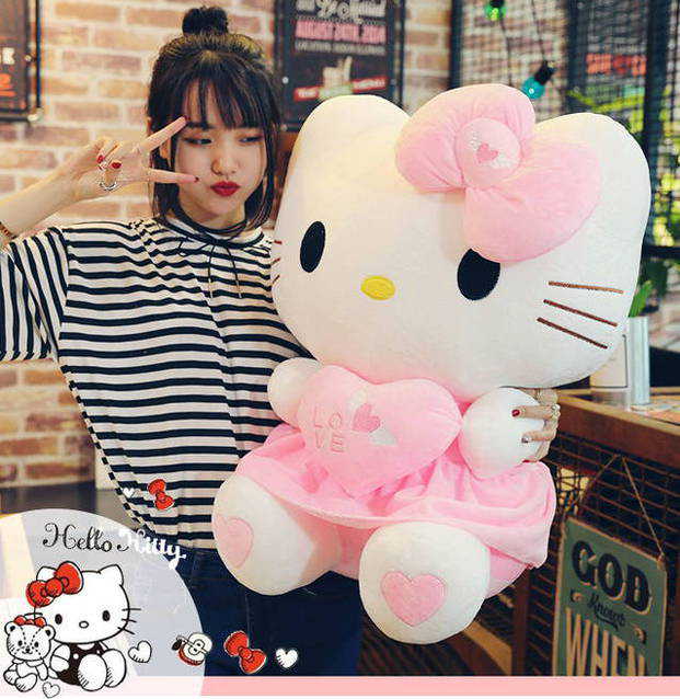 Hello Kitty Helloklitty Plschtier Katze Pink Rosa XL 70cm Mdchen Kind Geschenk Love Liebe Herz Herzig Sss Schweiz Geschenkidee Mdchen Girl