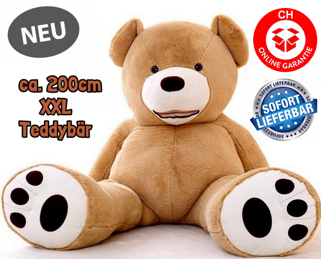 Jumbo Br Plschbr Plschteddy Plsch Teddy XXL 200cm Geschenk Kinder Freundin Neu