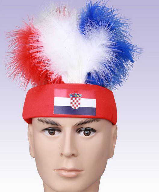 Kroatien Croatia Fan Stirnkappe Kappe Mtze Haare Flagge Fussball WM EM Support