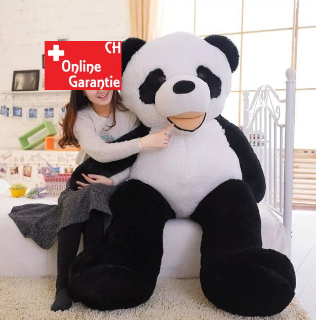 Kuscheltier Panda XXL 200cm 2m Pandabr Teddy Weiss Schwarz Geschenk Kind Kinder