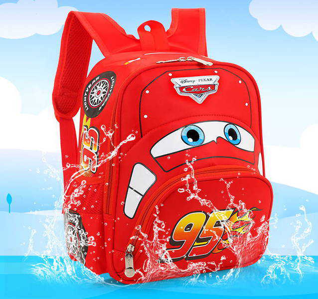 Lightning McQueen Rucksack Schul Tasche Cars Disney Auto Charakter Kinder Kindergarten Primar Schule Kind Junge NEU