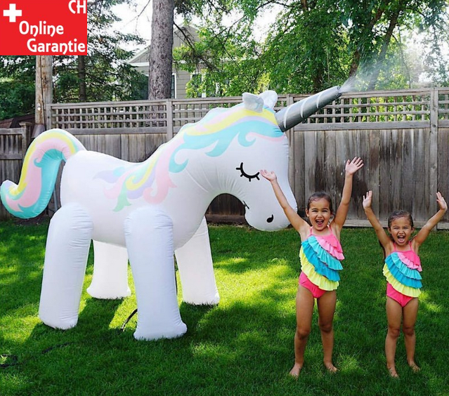 Mega Einhorn Sprinkler Wasser Spielzeug Sommer Garten Kinder Wasserspielzeug Badi Pool Schweiz Mdchen Kind Urlaub Ferien