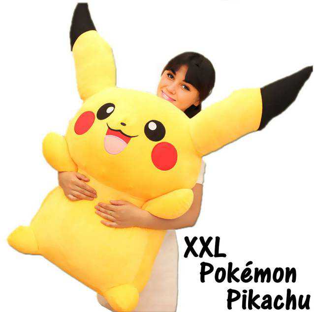 Mega Grosses Pokmon Pikachu Plsch XXL Plschtier 120cm XXL Kuschel Kuscheltier TV Serie Gaming Geschenk Kind Kinder Pokemon Fan