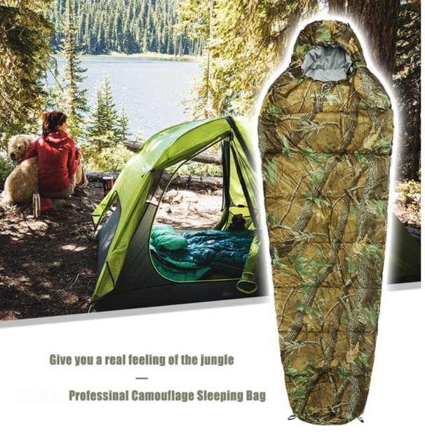 Militr Schlafsack Camouflage Mumienschlafsack Mumien Schlaf Sack Matte Camping Outdoor Festival Konzert Wald Berge Reise Reisen Tarn Zubehr getarnt ca. 220 * 80cm