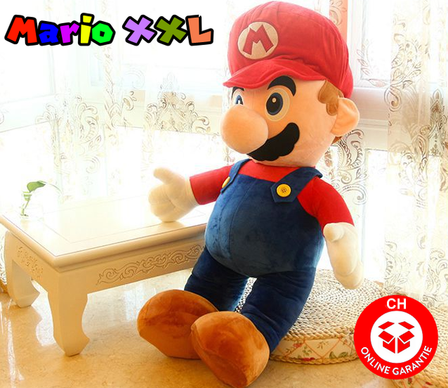 Nintendo Supermario XXL Plschtier 100 cm 1m Mario Plsch Figur NES SNES WII Switch Kult