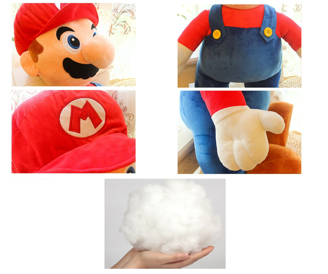 Nintendo Supermario XXL Plschtier 100 cm 1m Mario Plsch Figur NES SNES WII Switch Kult