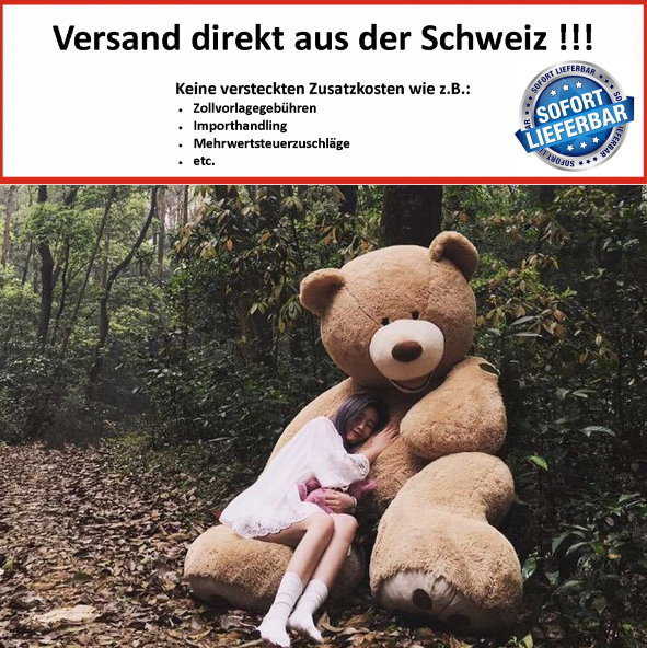 Plsch Br Teddybr Plschteddy Plschbr XXL Plschtier Teddy 260cm XXXL Braun Hellbraun Geschenk Kind Frau Freundin verliebte