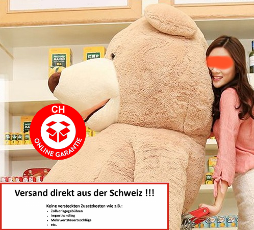 Plsch Br Teddybr Plschteddy Plschbr XXL Plschtier Teddy 260cm XXXL Braun Hellbraun Geschenk Kind Frau Freundin verliebte