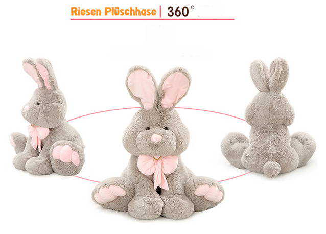 Plsch Hase Kaninchen Plschhase XXL 120cm Geschenk fr Kinder Freundin Kind Mdchen