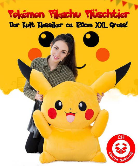 Pokemon Pokmon Pikachu Riesengrosses Plschtier Plsch 1.2m Geschenk Kinder Freundin