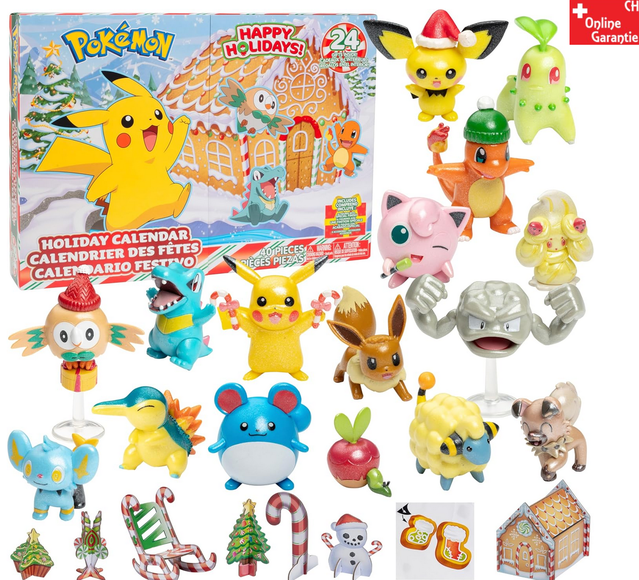 Pokmon Adventskalender Pokemon Kalender Pikachu Weihnachtskalender Spielzeug Figur Geschenk Battle Figuren Advent Kind Kinder