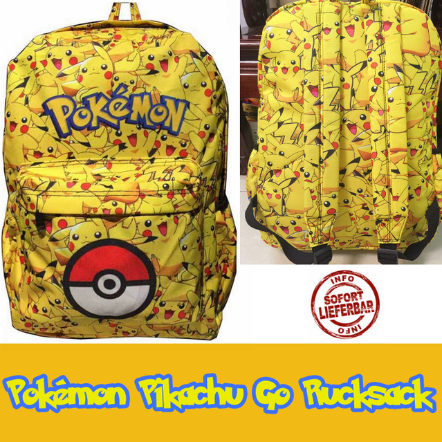 Pokmon GO Rucksack Pikachu Kindergarten Primarschule Kind Kinder Fan TV Videospiel Game Kino