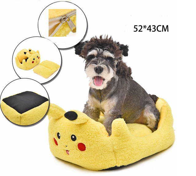 Pokmon Pikachu Katze Katzenbett Schlafplatz Hunde Hundebett Tierbett Tier Bett Schlafplatz Gelb Fanartikel