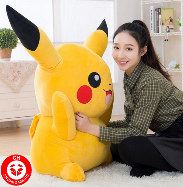 Pokmon Pikachu Plsch Pokemon Plschtier 120cm XXL Geschenk Gross Kinder Freundin Geschenk Fan Videospiel TV Serie Kino Weihnachten