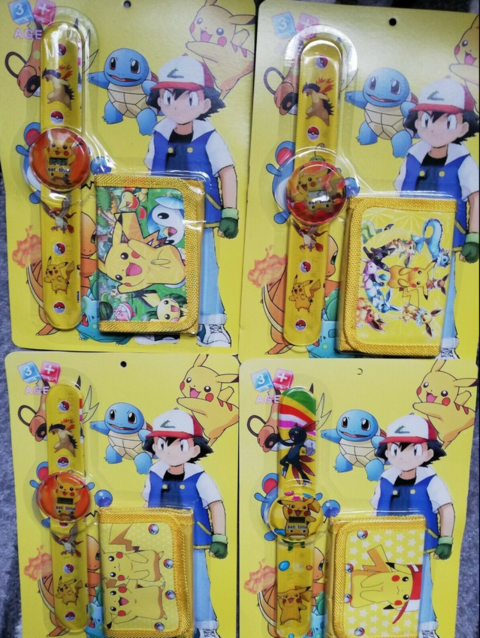 Pokmon Pikachu Pokemon Fan Armbanduhr Kinder Uhr Geldbrse Portemonnaie Geldsack