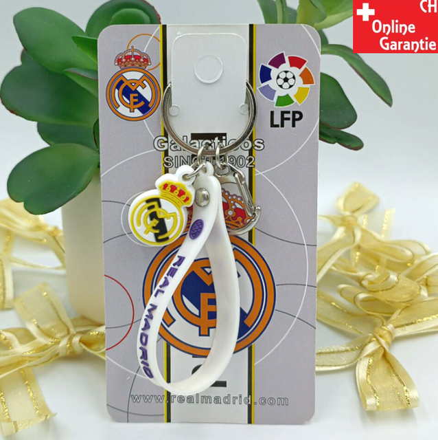 Real Madrid Schlsselanhnger Schlsselband Fussball Fan Wappen Zubehr Fanartikel Accessoire