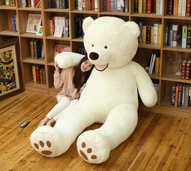 Riesen Eisbr Teddy in Weiss Teddybr Kind Kinder Freundin Plschbr Br Weihnachten XXL ca. 200cm Geschenk