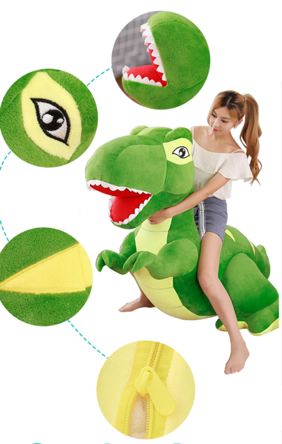 Riesen Plsch Dino Dinosaurier Stofftier Tyrannosaurus Saurier Plschdino XXL 210cm Geschenk T-rex Kind Kinder Grn Gscheicki Schwiiz