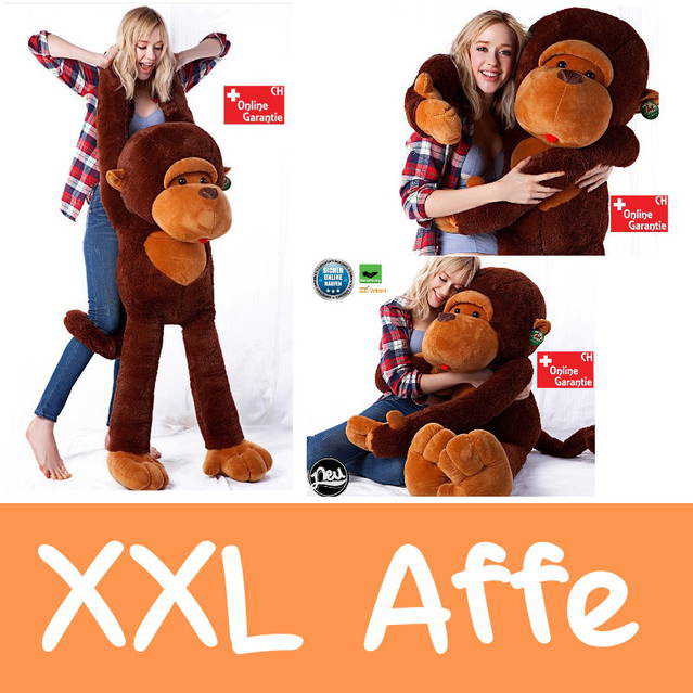 Riesengrosser XXL Plsch Affe Monkey Plschaffe 1.3m Geschenk Kind Kinder Frau Freundin