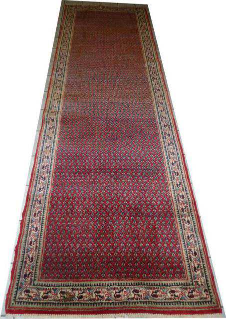 Sarough Teppich Iran 350 x 108 cm rot - beige