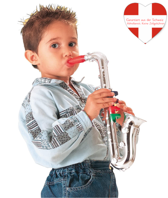 Saxophon Musikinstrument Spielzeug fr Kinder Musik SILBER Instrument