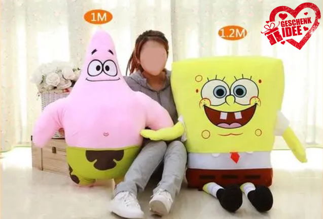 SpongeBob Schwammkopf & Patrick Seestern 2er Set XXL Plsch Spielzeug Kind Kinderserie Kult