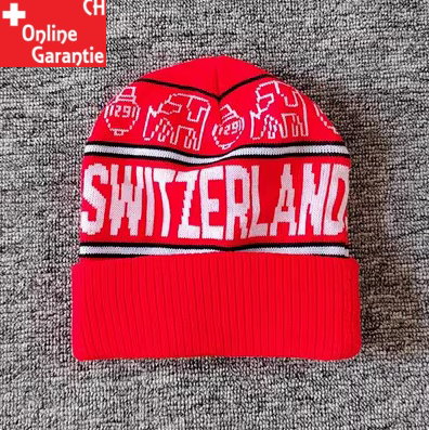 Switzerland Beanie Schweiz Mze Fan Hopp Schwiiz Eidgenossenschaft 1291 Eidgenossen Souvenir Nati Fanartikel WM EM