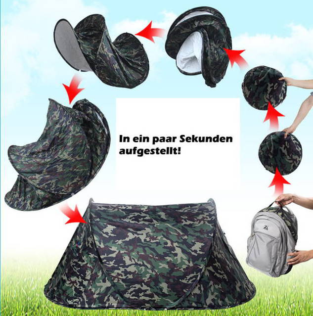 Tarn Camouflage Militr Wurf Zelt Wurfzelt PopUp Zelt Camping Festival Jagd Schnell Rapid Popup kleines Packmass Camping Festival Openair Jagd