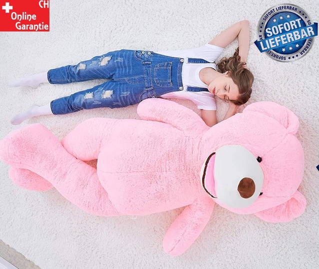 Teddy Teddybr Plsch Br Plschbr Pink Rosa 200cm XXL 260cm XXXL Schweiz Geschenk Mdchen Frau / Neu  