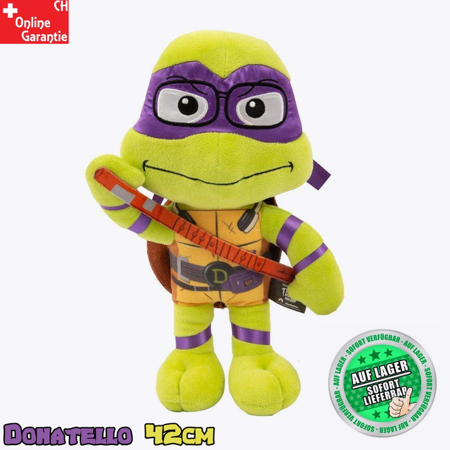 Teenage Mutant Ninja Turtles Donatello Plsch Schildkrte 42cm Plschtier TMNT Kuscheltier Mayhem Stofftier