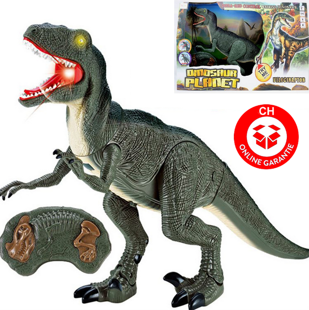 Velociraptor RC Infrarot Spielzeug Dinosaurier Dino Ferngesteuert Raptor Kind Kinder Geschenk